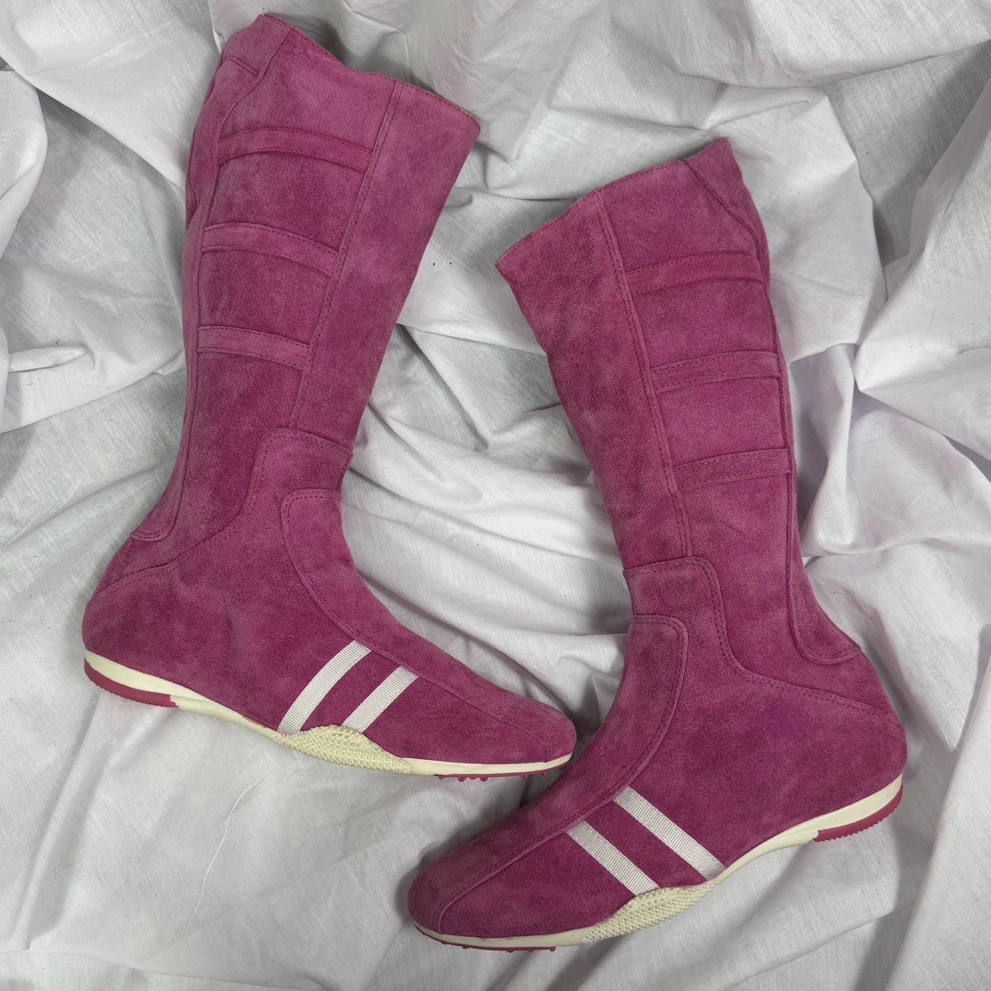 Vintage Pink Moto Boots 40/40.5