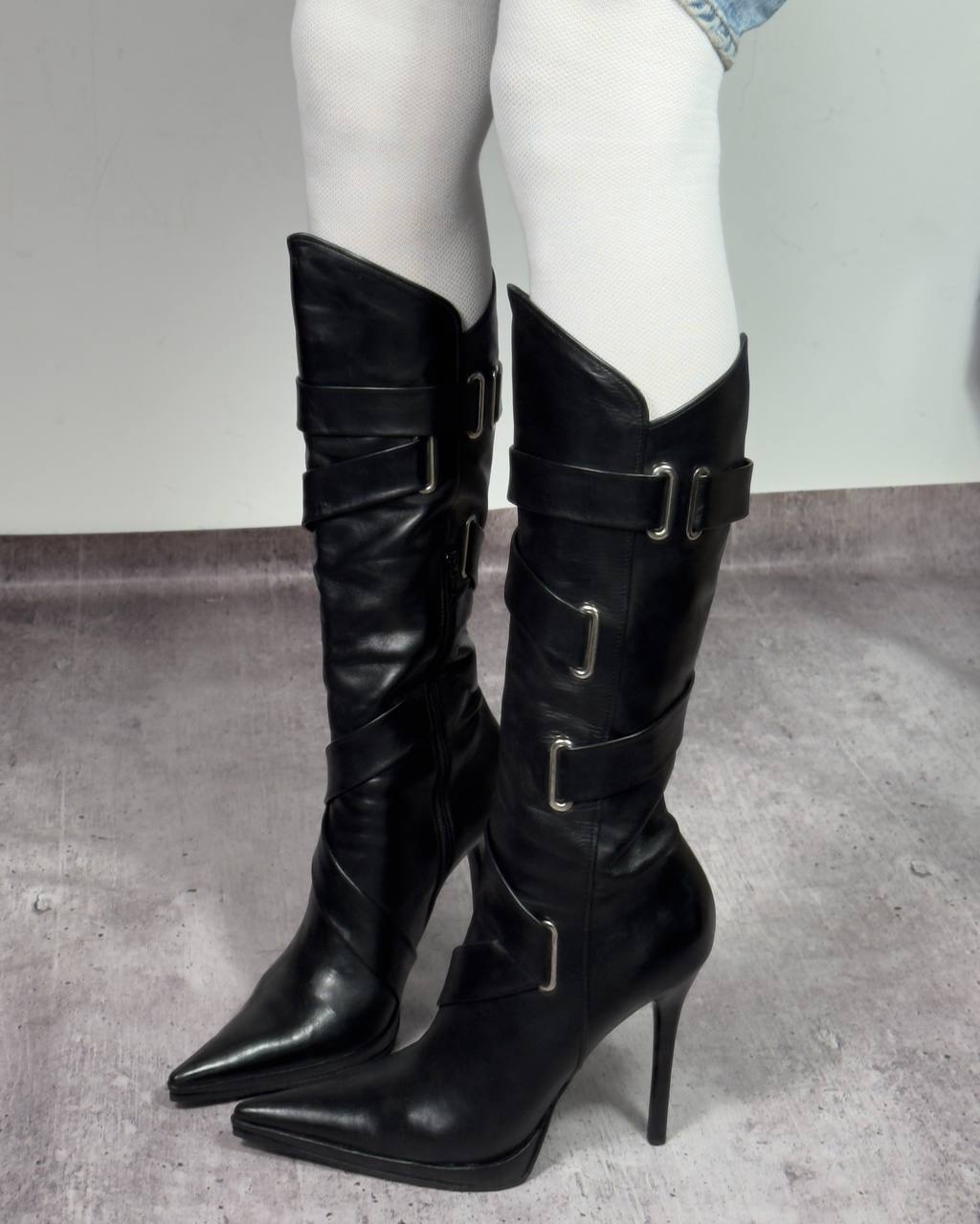Casadei Vintage Leather Boots —36