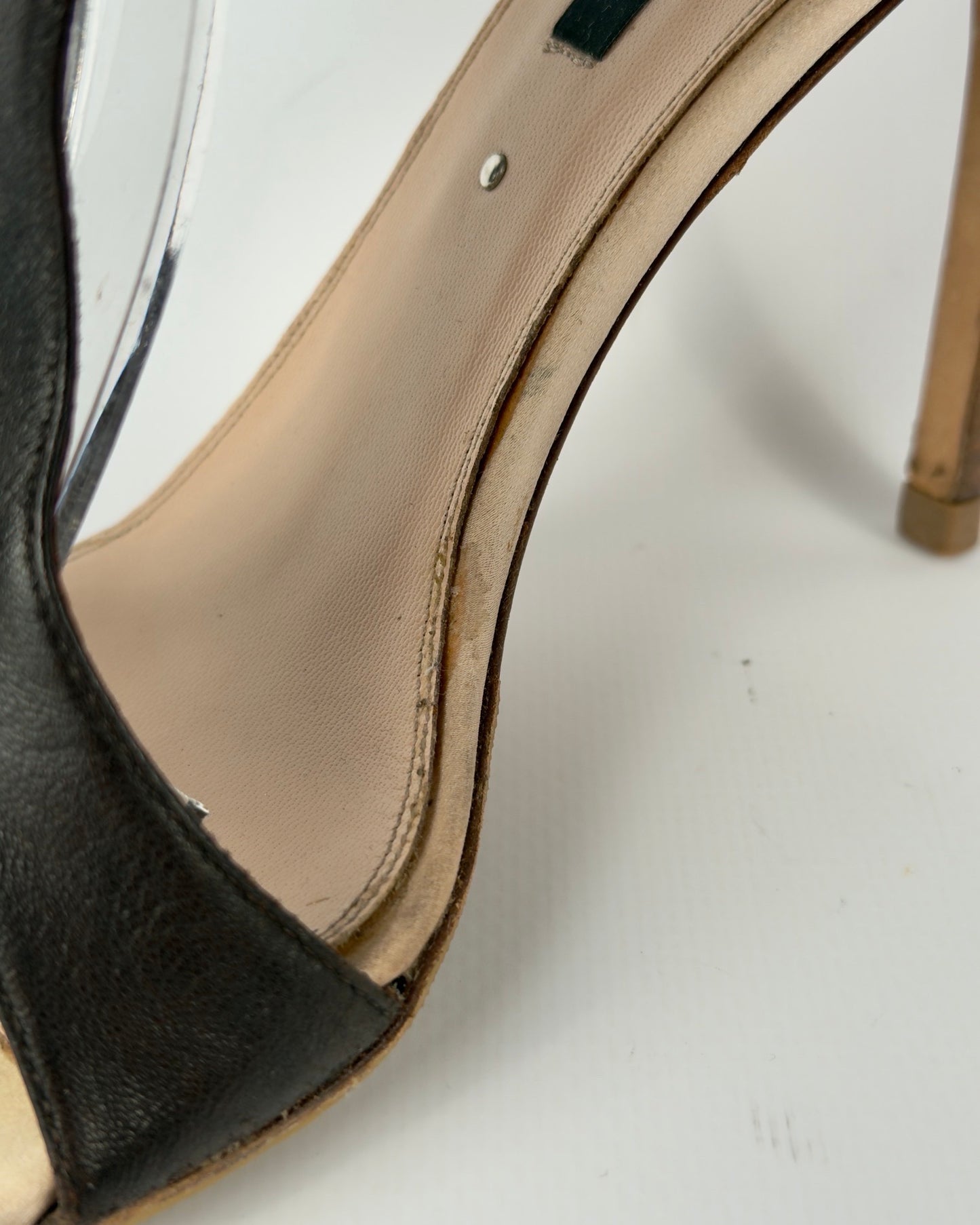 Sergio Rossi Seashells Gladiator Cut Out Boots — 38/38.5