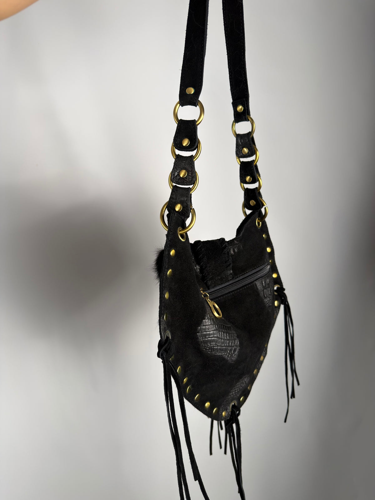Vintage Fur Leather Bag