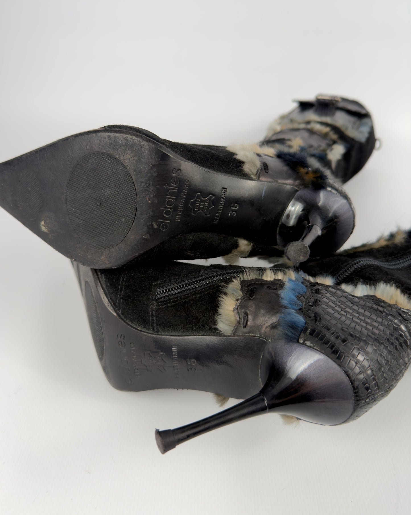 El Dante’s Couture Vintage Cargo Boots — 36