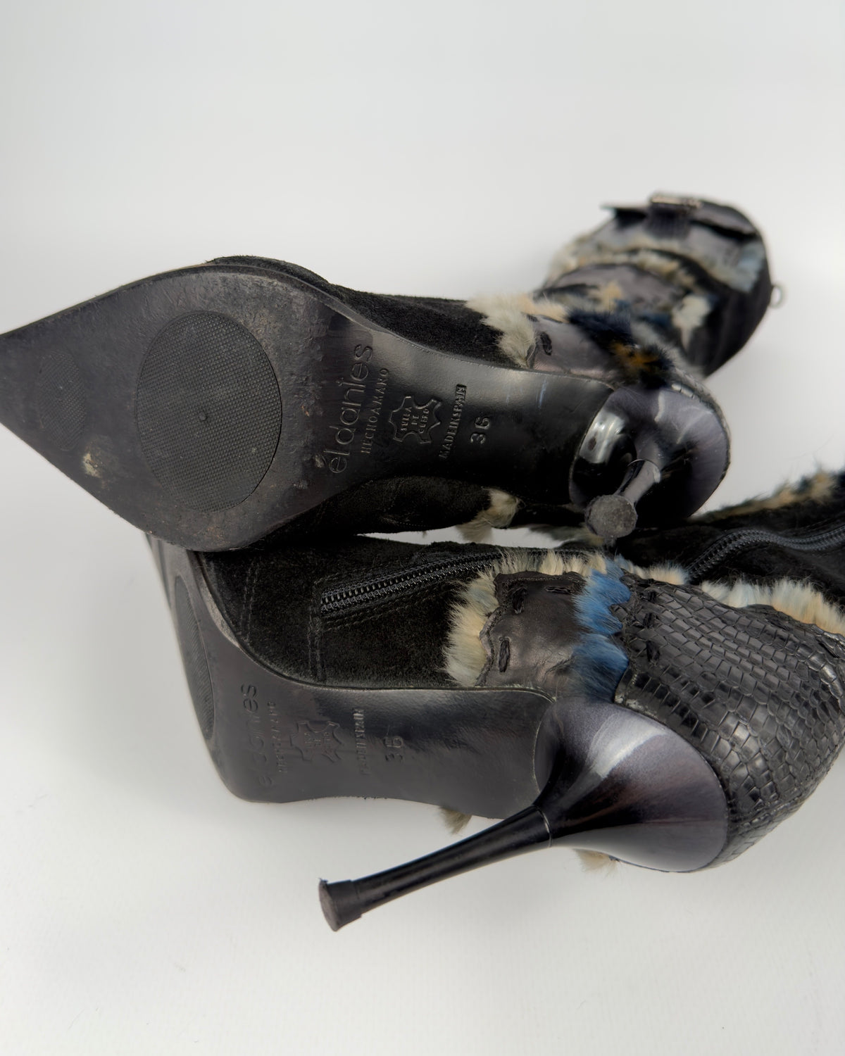 El Dante’s Couture Vintage Cargo Boots — 36