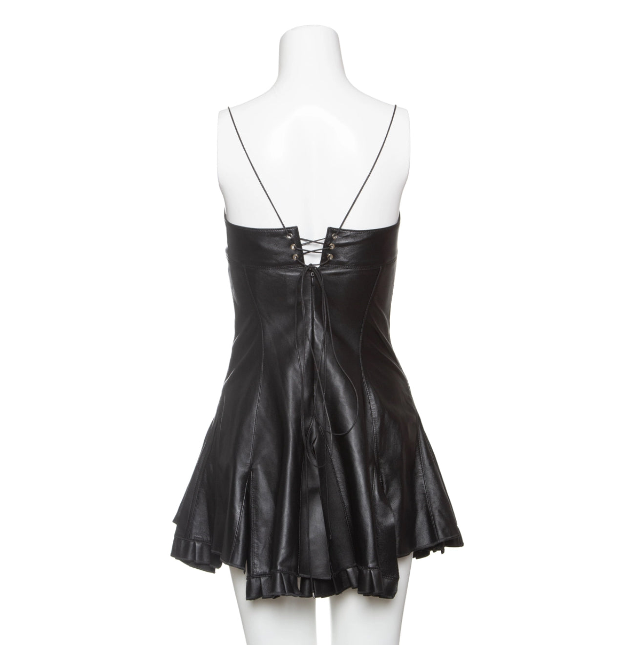 Ludovic de Saint Sernin leather mini dress