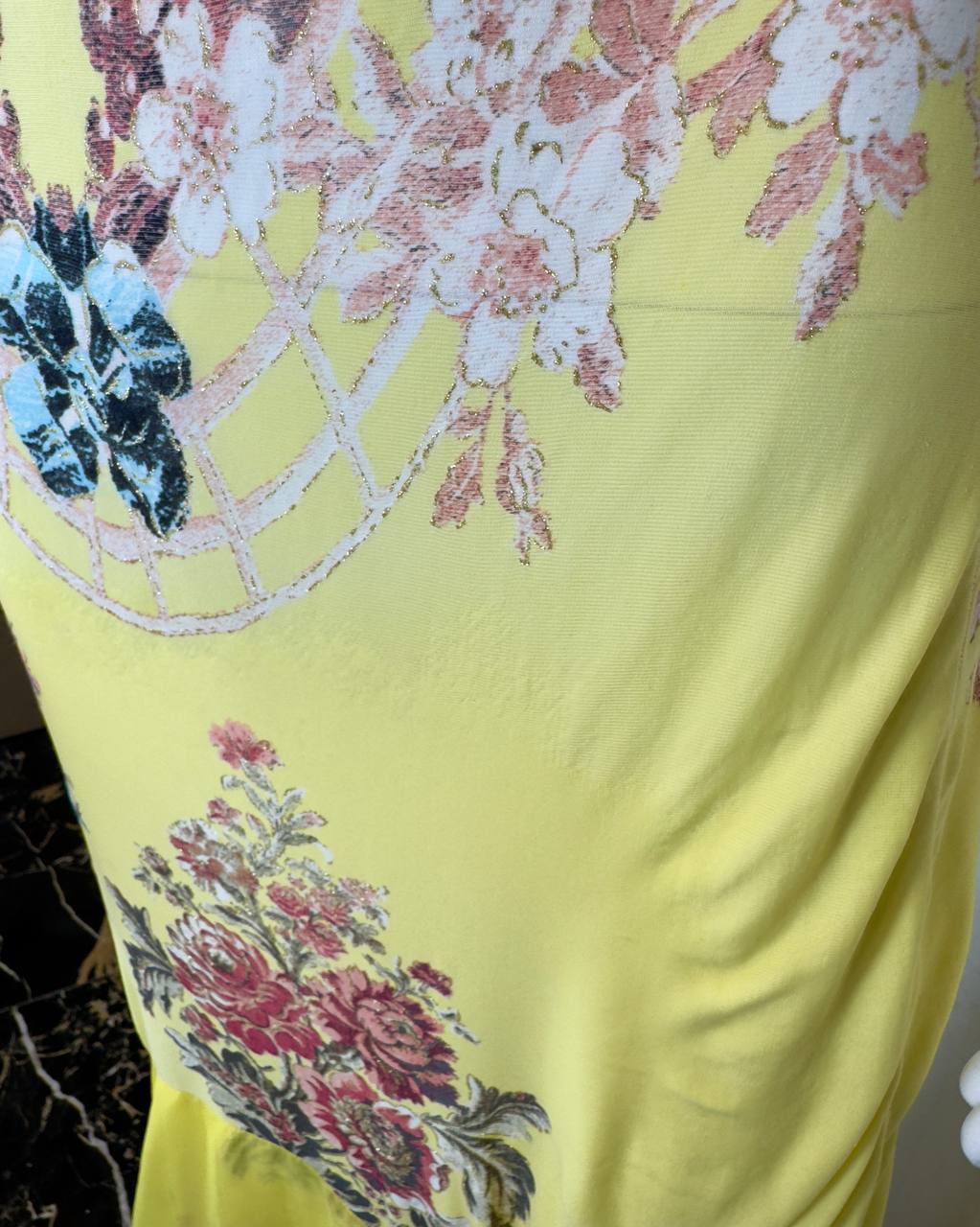 Roberto Cavalli S/S 2003 Chinoiserie Long Corset Dress
