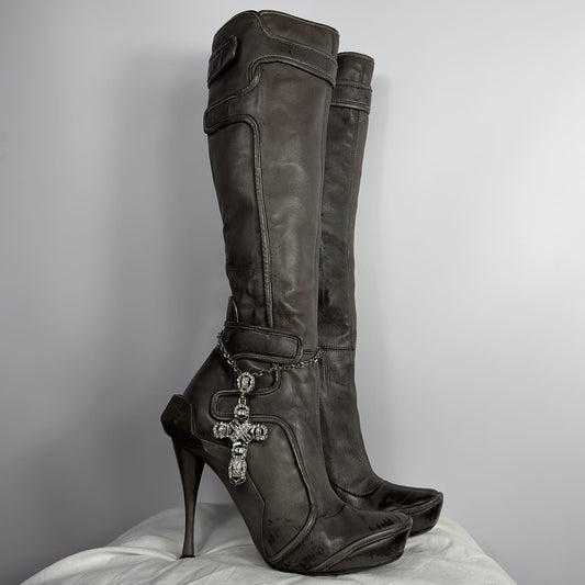 Celine FW2008 Leather Boots 37/38