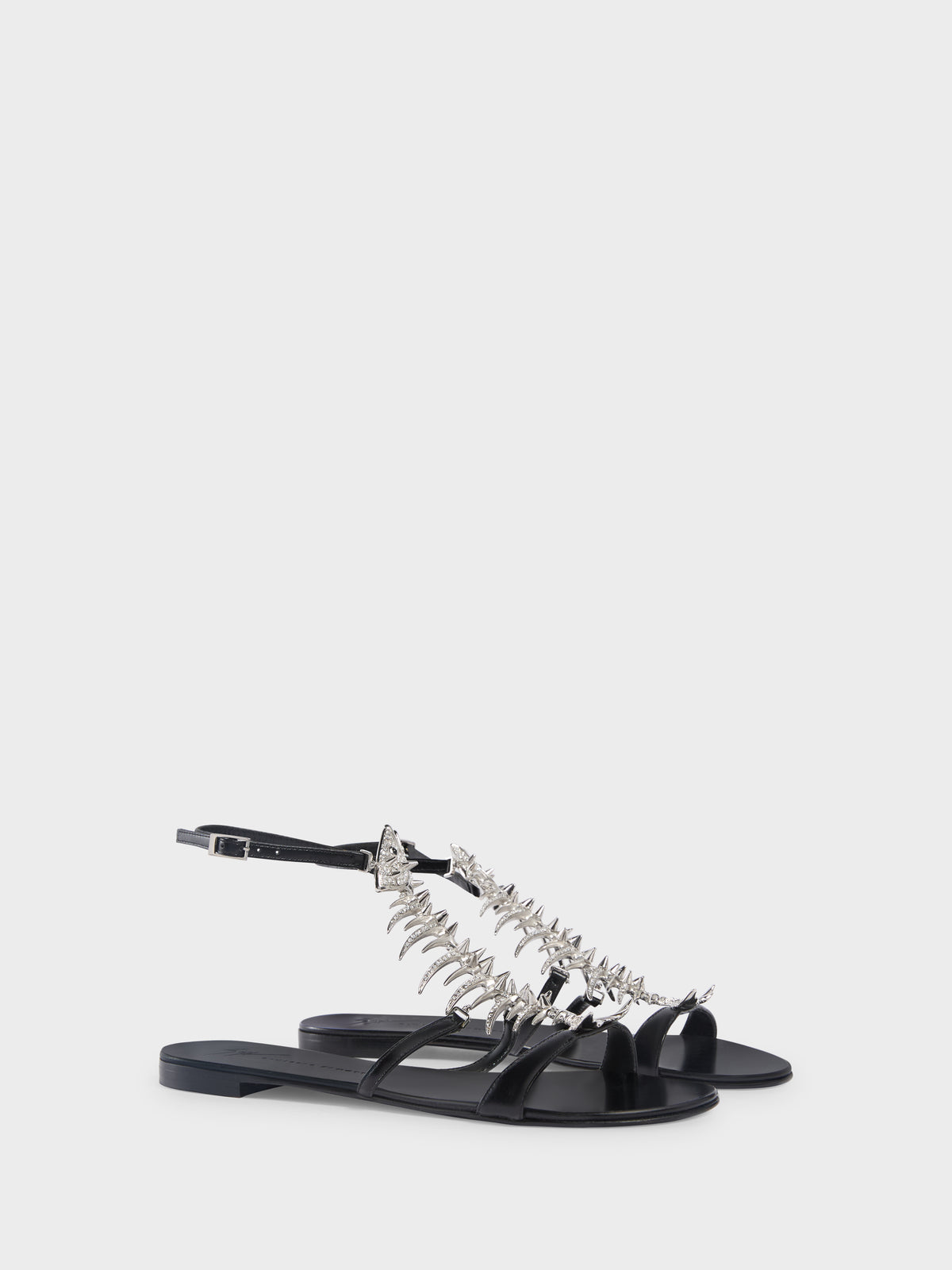 Giuseppe Zanotti Fishbone Flat Sandals — 40