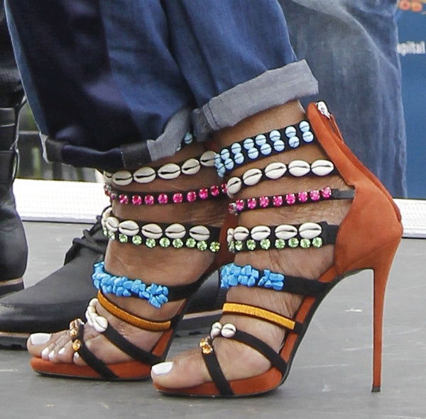 Giuseppe Zanotti Coline Beaded Shell Heels 2014 — 36