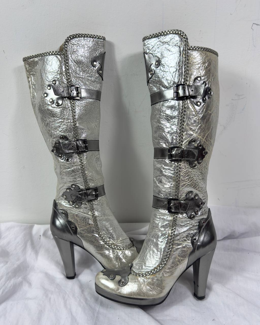 Vintage Silver Boots 38
