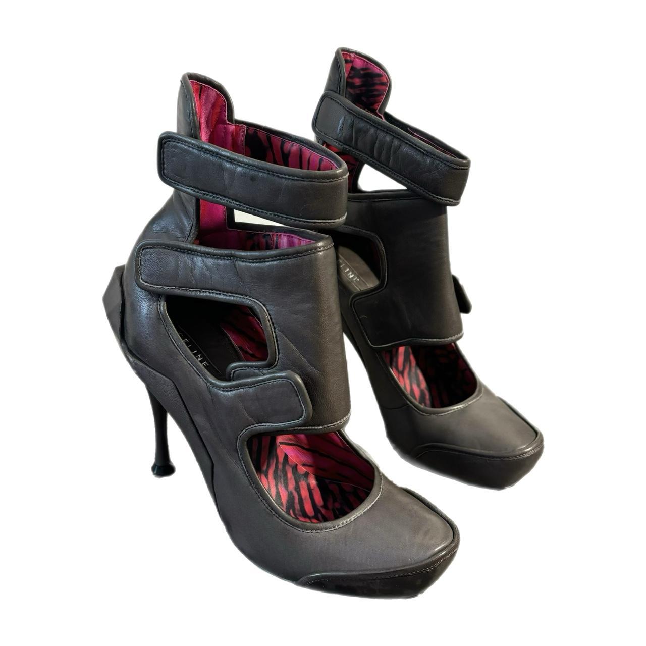 Celine FW2008 Runway Low Boot Leather Heels 36