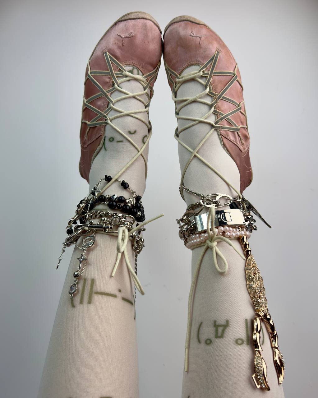 Puma Vintage Lace Up Ballet Flats — 37/38