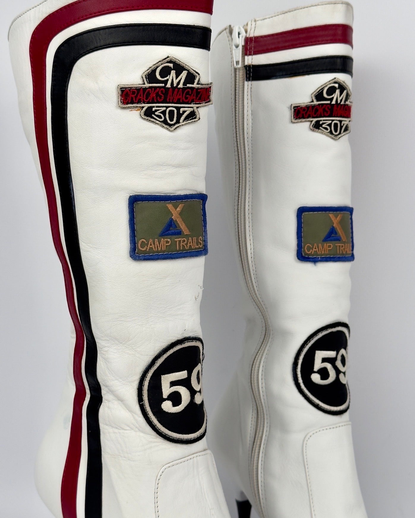 Vintage Italian Racing Boots — 38