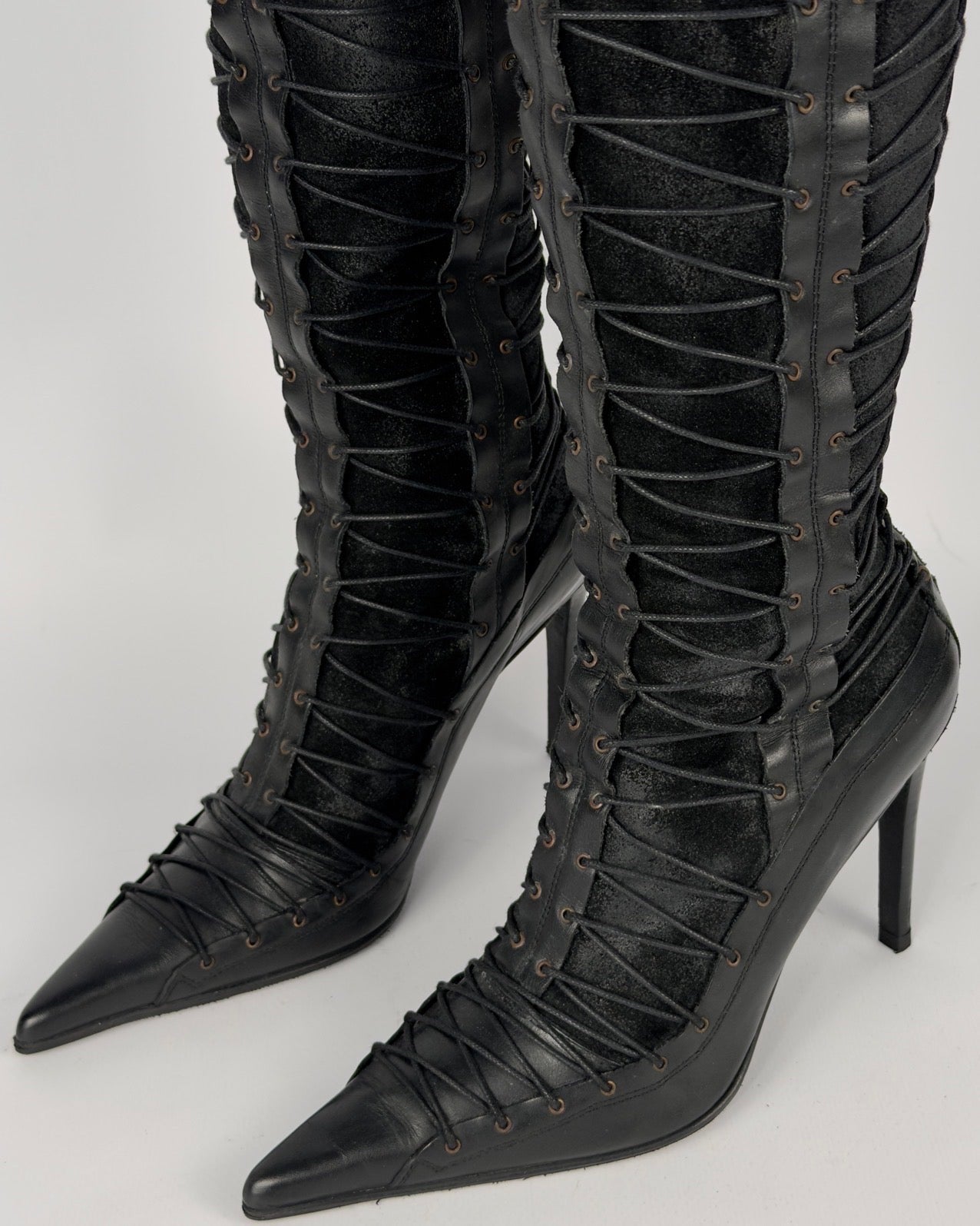 El Dante’s Couture Vintage Corset Lacing Boots — 38