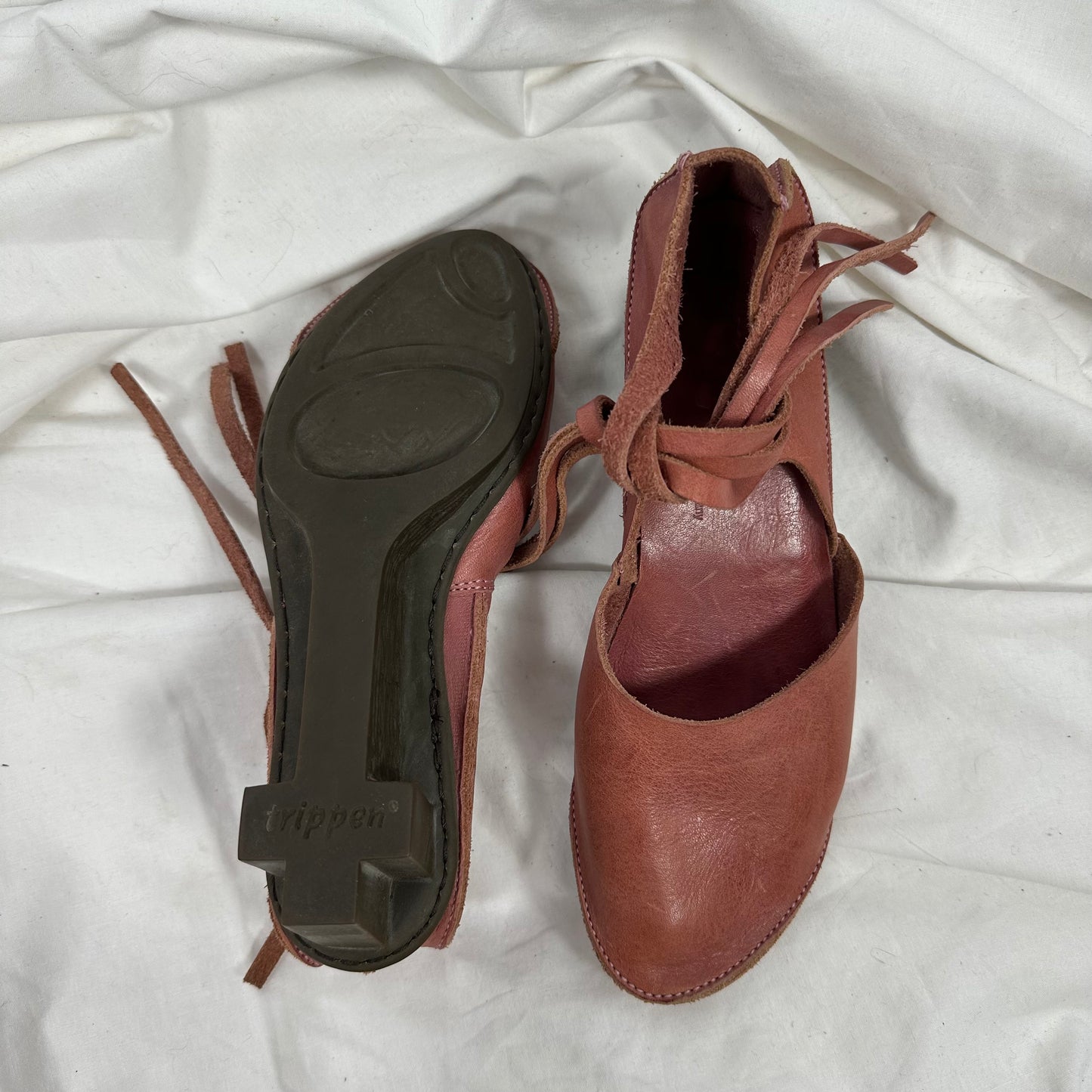 Trippen Vintage Leather Ballet Flats 37/38