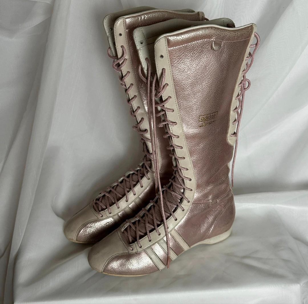 Adidas Santos 2006 Pink Leather Metallic Boots — US7.5 W, 38/39