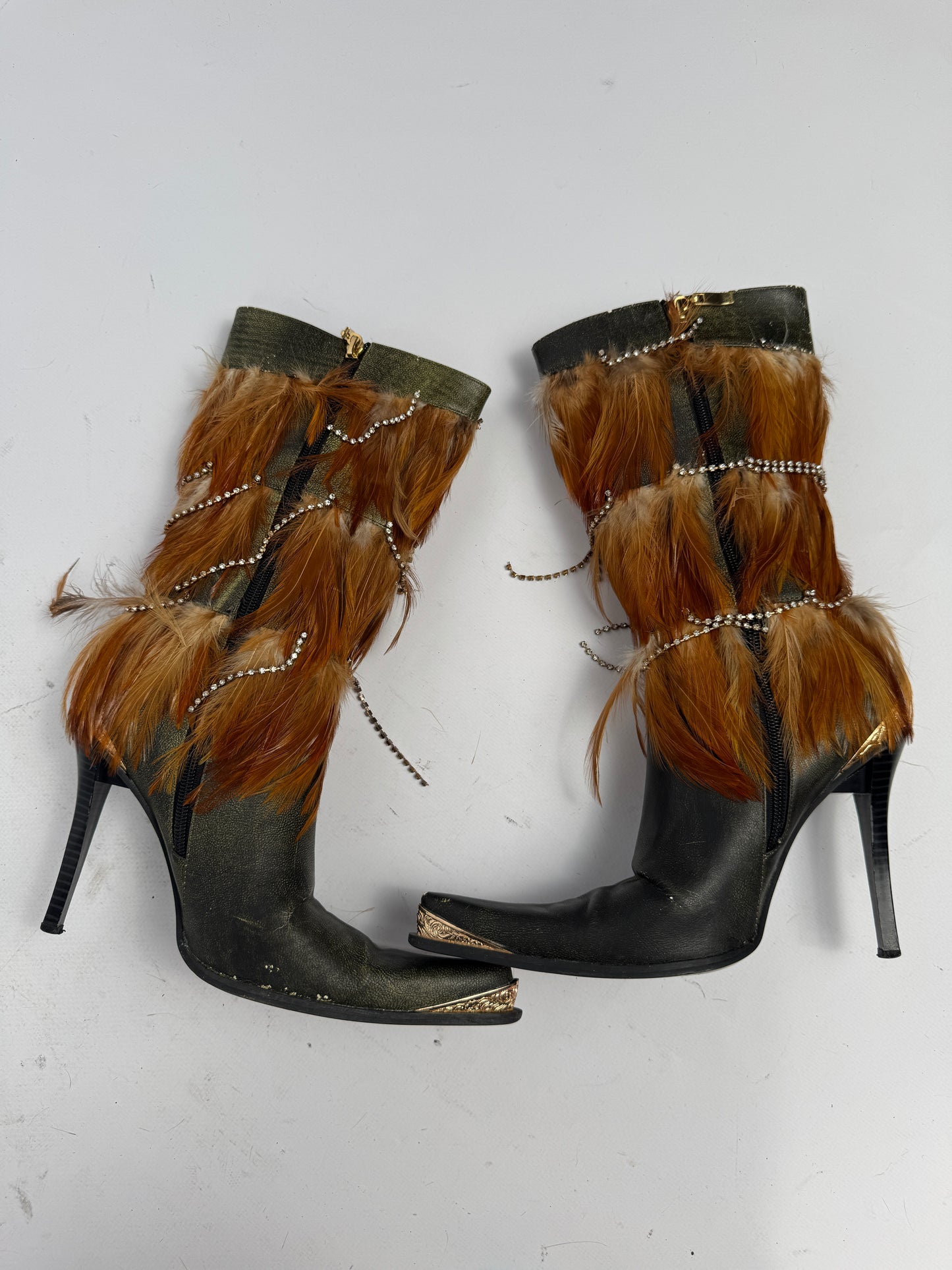 Vintage Italian PU Fur Boots — 39.5 NUANCE ❣️