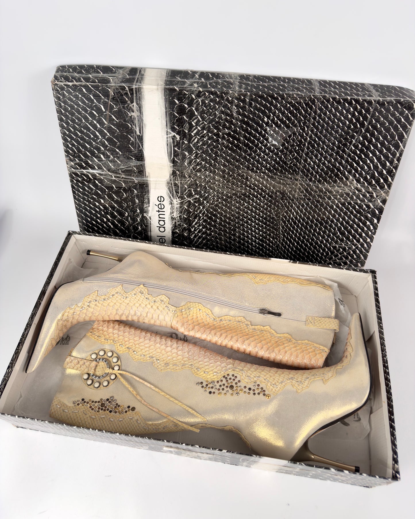 El Dante’s Couture Vintage Python Boots — 38/39