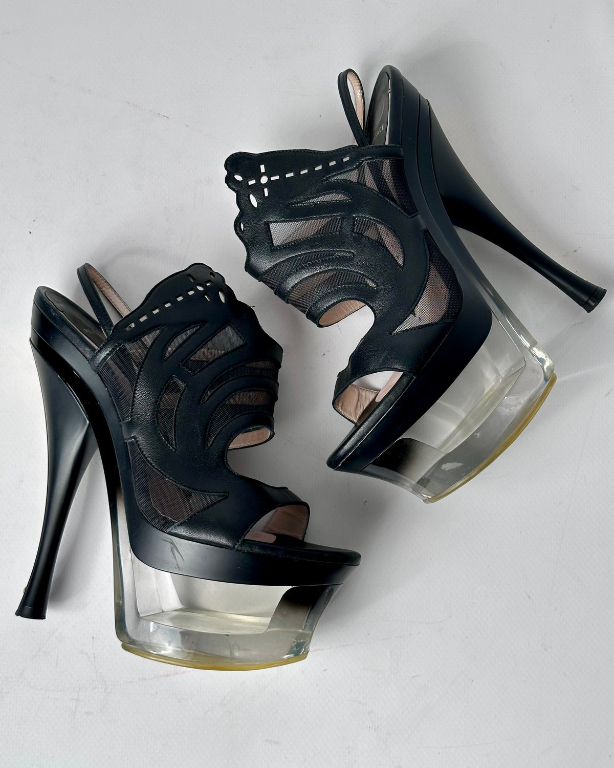 Versace S/S 2012 Runway Lucite Platform Heels — 39.5