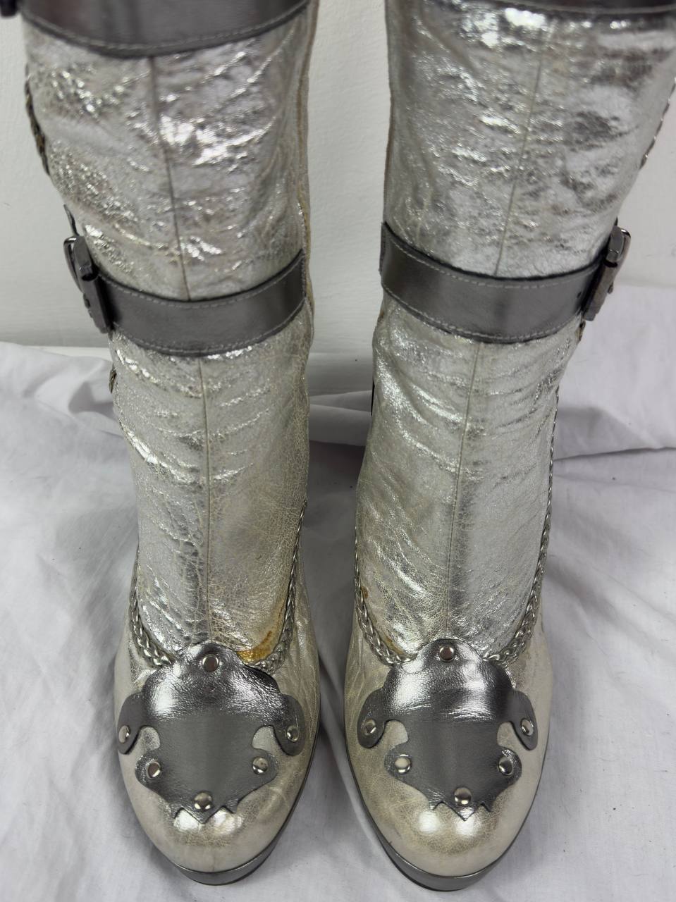 Vintage Silver Boots 38