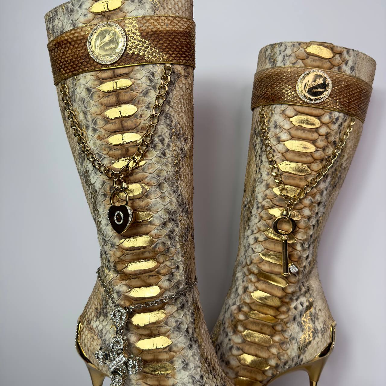 Hamlet Couture Python Leather Boots