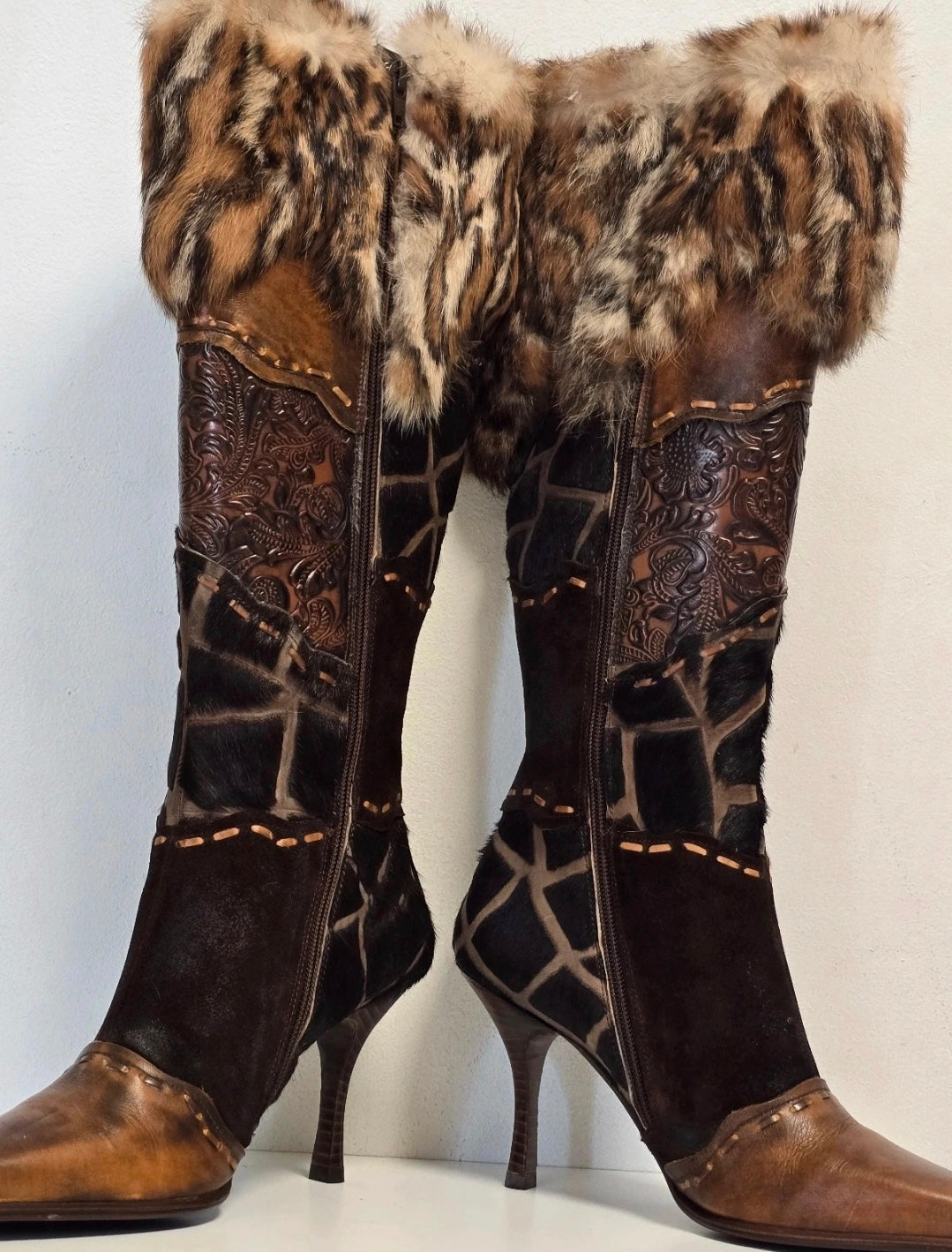 El Dante’s Couture Vintage Fur Boots — 39/40