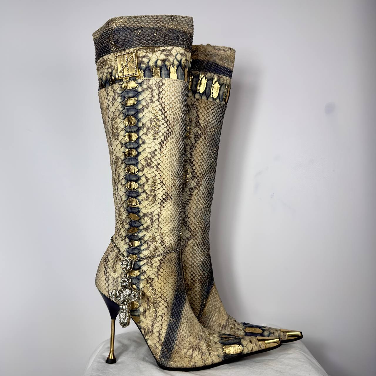 Hamlet Couture Python Leather Italian Boots