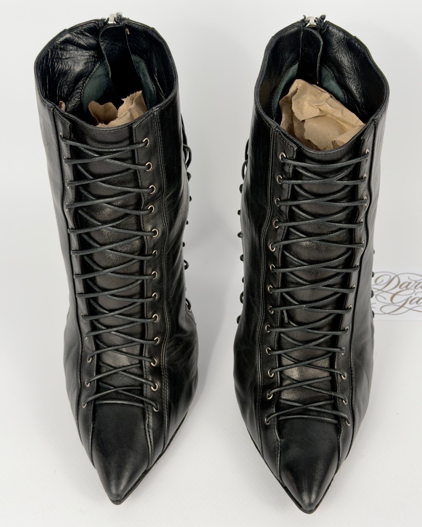 Gianmarco Lorenzi Vintage Corset Boots — 38.5