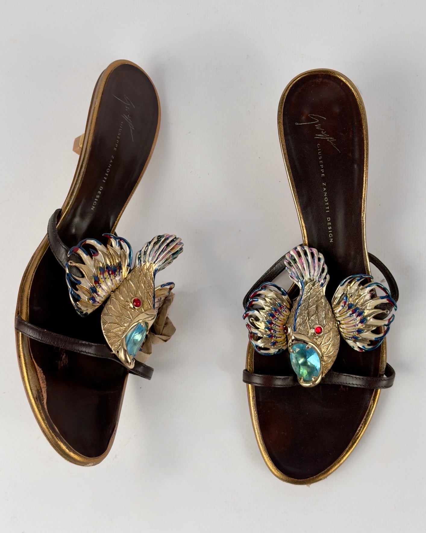 Giuseppe Zanotti Lionfish Kitten Heels — 40