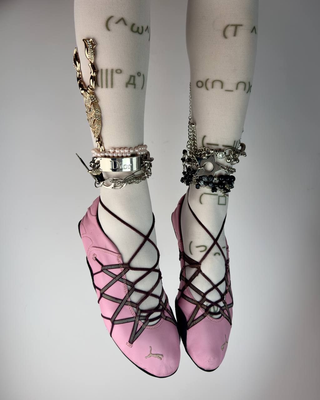 Puma Vintage Lace Up Ballet Flats — 37/38