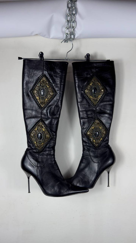 Vintage Italian Leather Boots 36.5/37.5