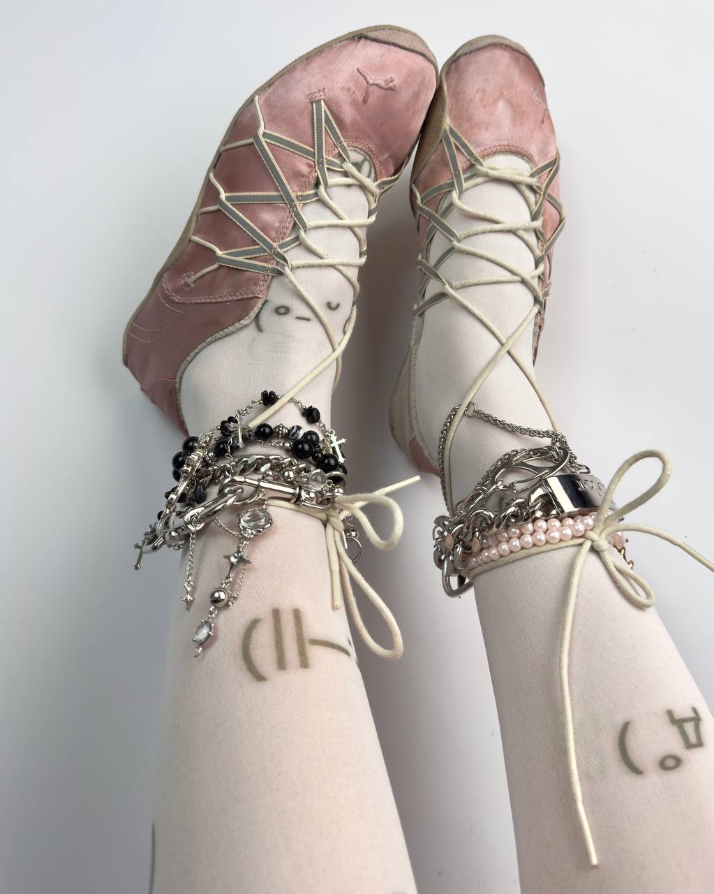 Puma Vintage Lace Up Ballet Flats — 37/38