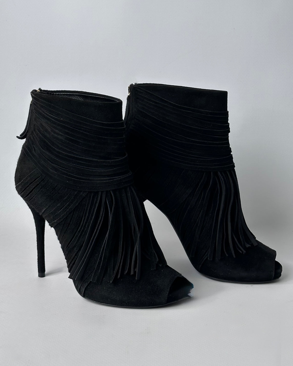 Gucci Becky Fringe Booties — 36.5