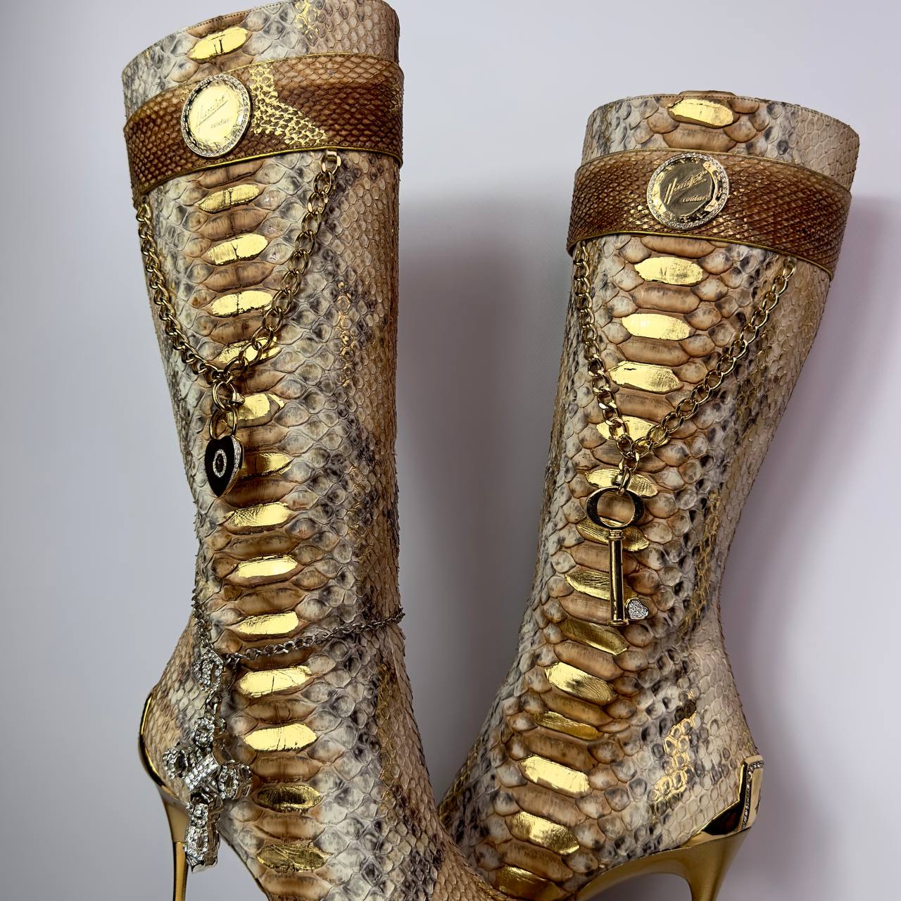 Hamlet Couture Python Leather Boots