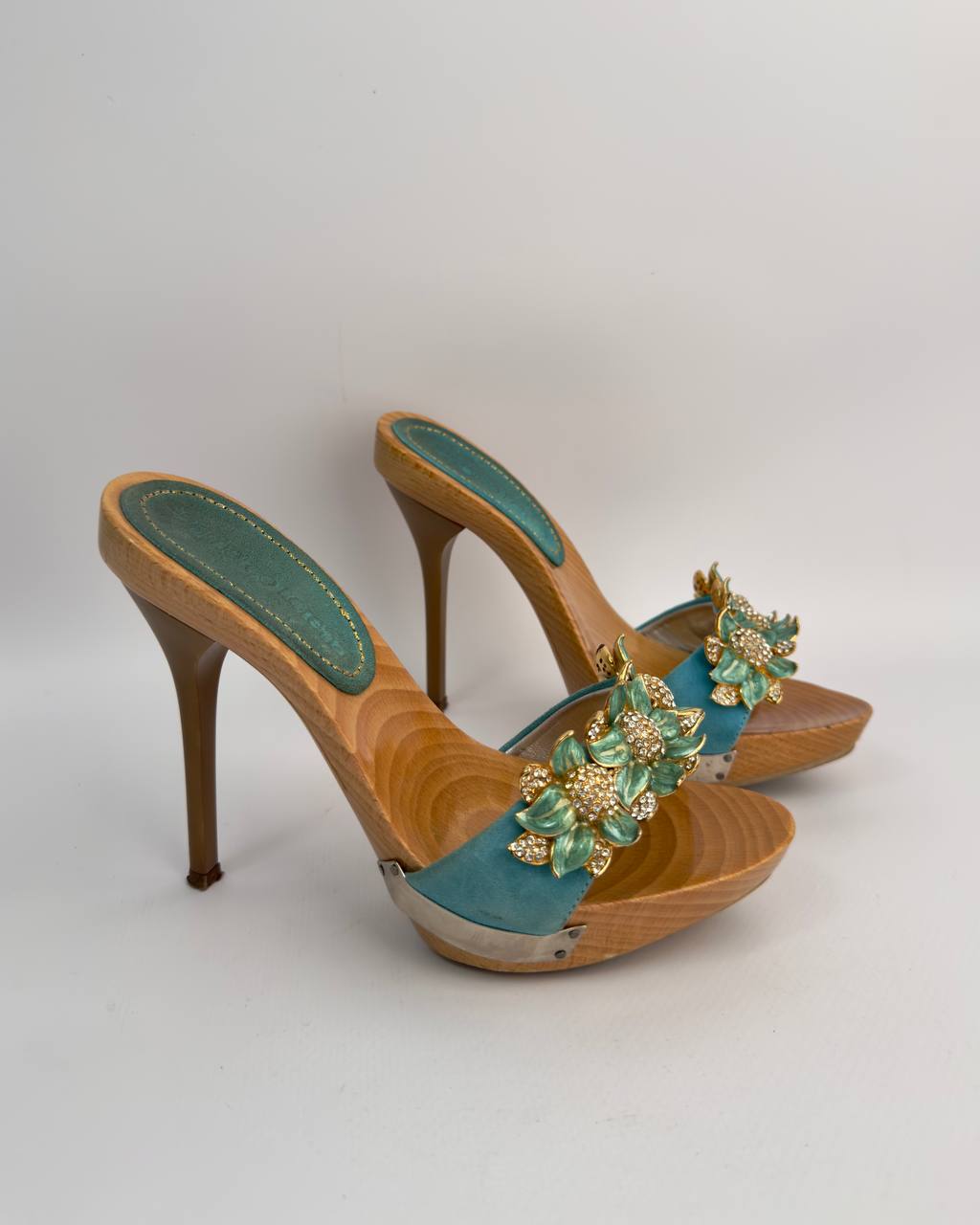 Gianmarco Lorenzi Vintage Flower Heels — 35/36