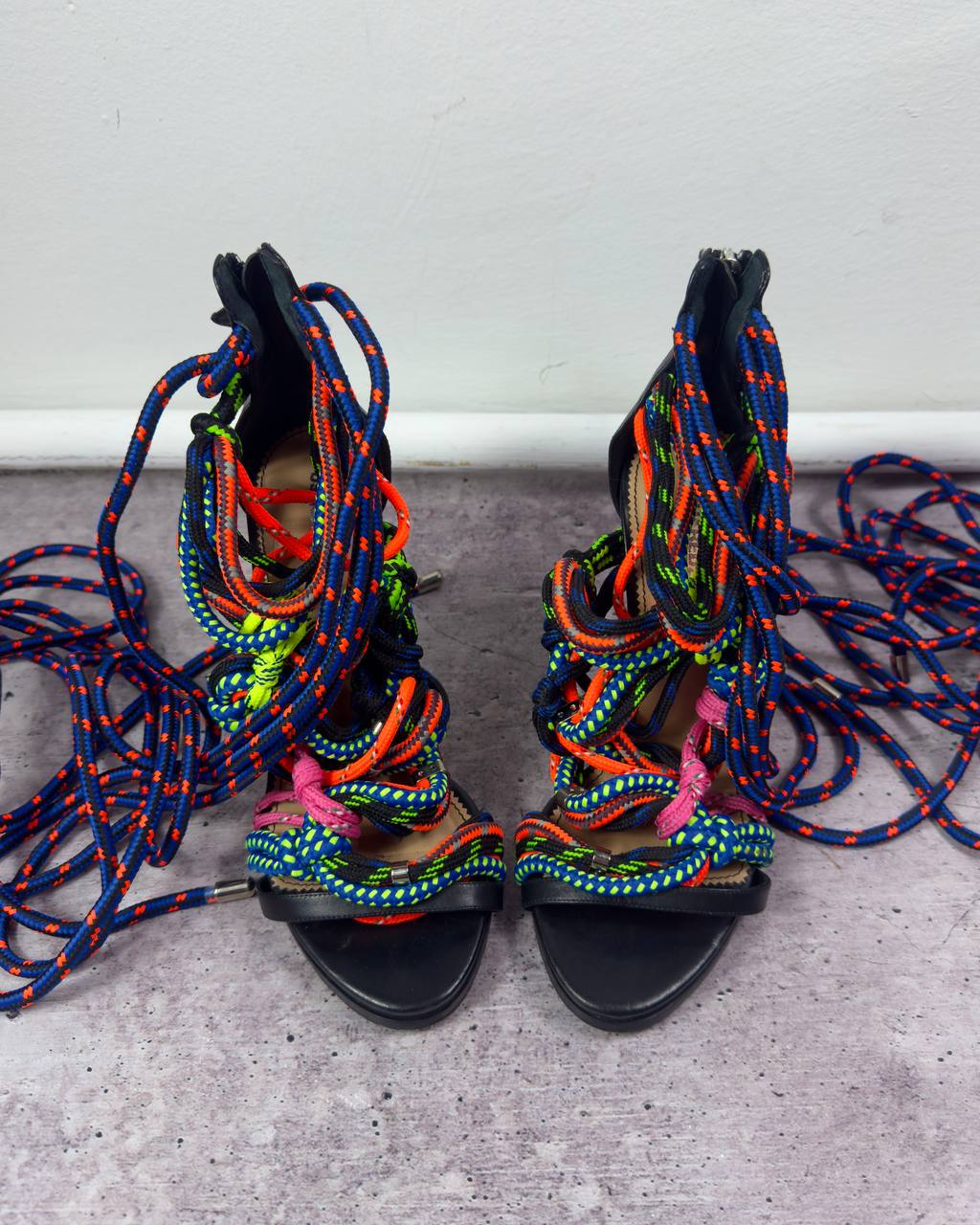 Dsquared2 Ariel S/S16 Rope Wrap Heels — 36