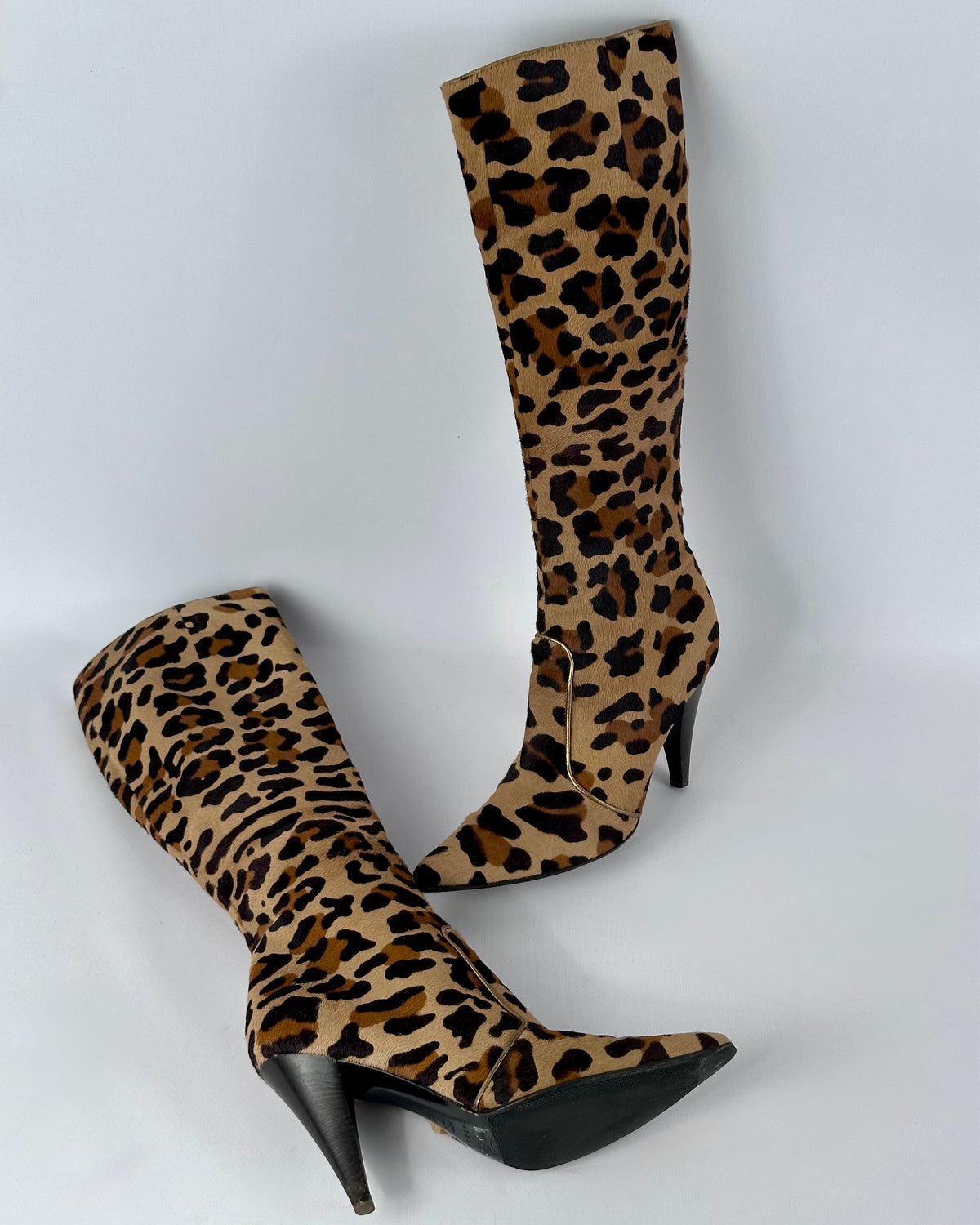 Casadei Pony-hair Vintage Boots — 37