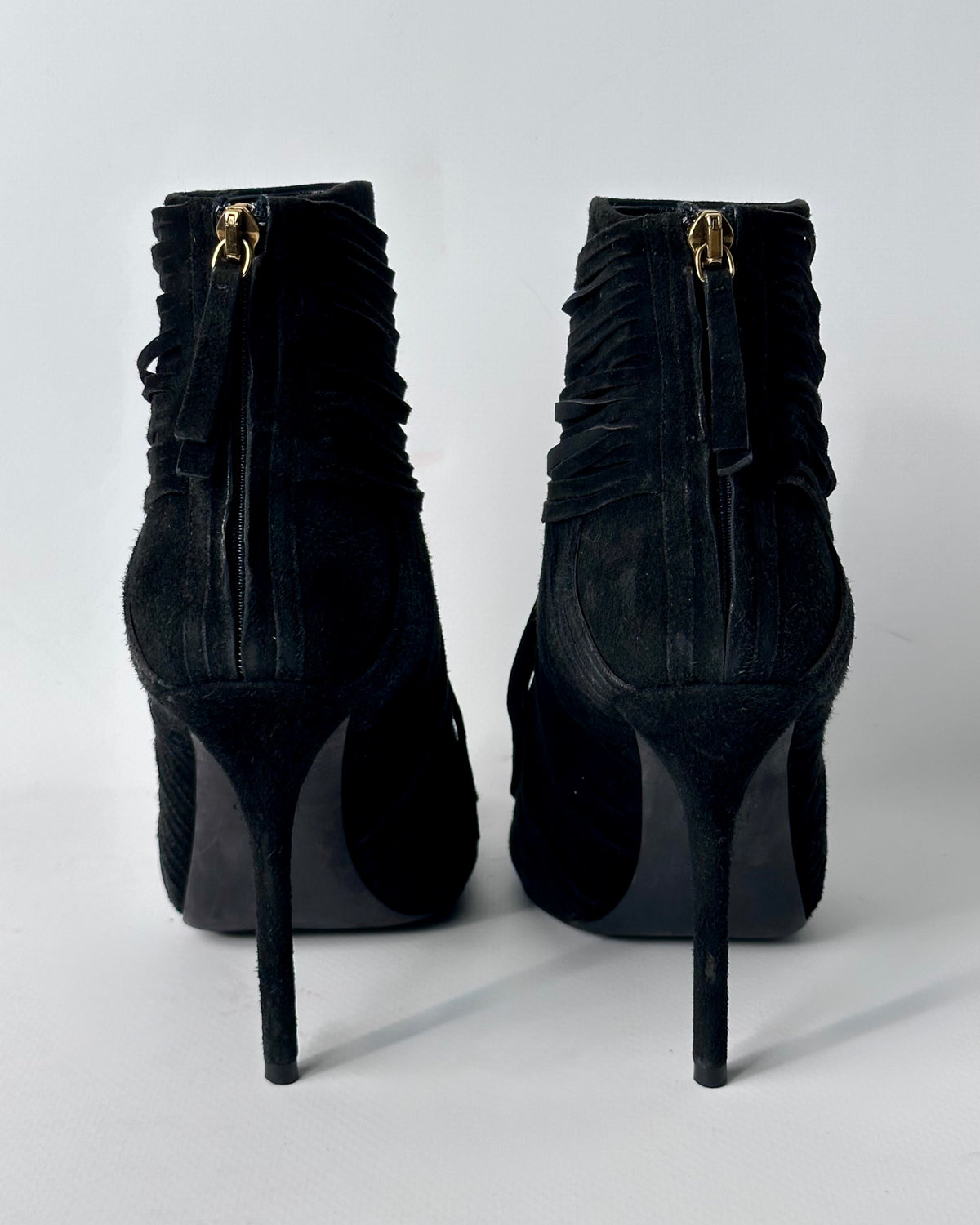 Gucci Becky Fringe Booties — 36.5