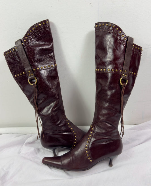 Vintage Italian Leather Boots — 39