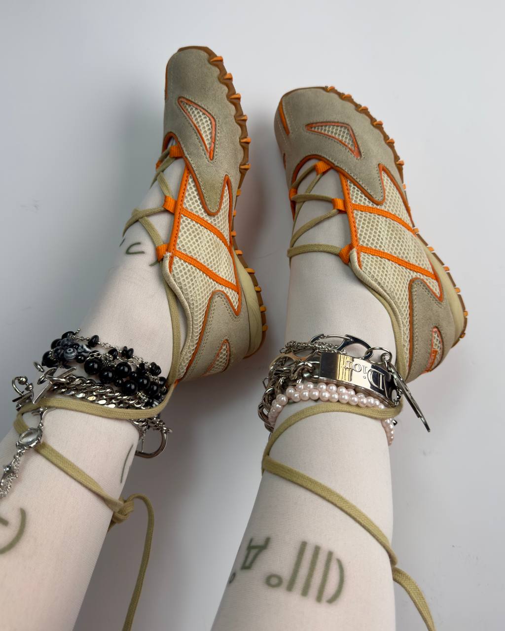 Diesel Vintage Lace Up Ballet Flats — 37.5/38.5