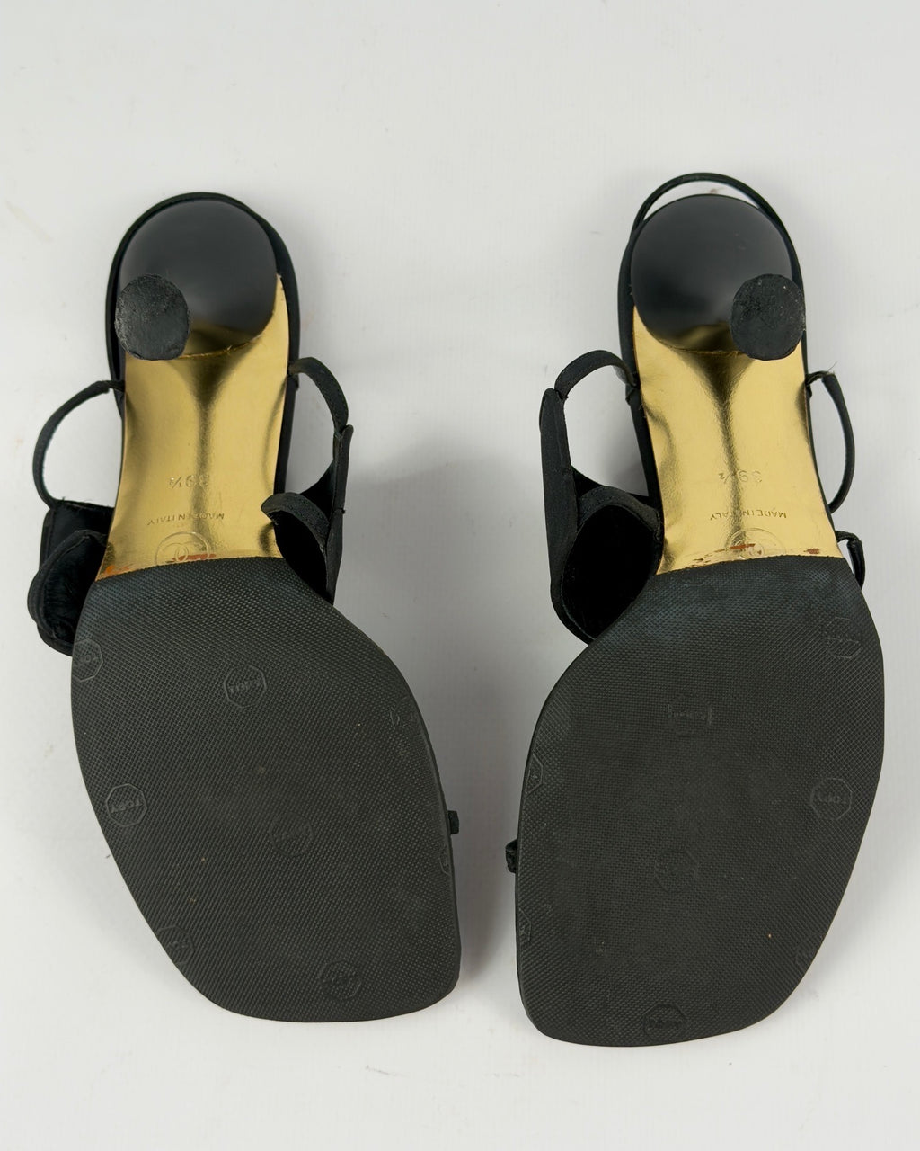 Chanel Cruise 2001 Crystal Logo Slingback Heels — 39/40