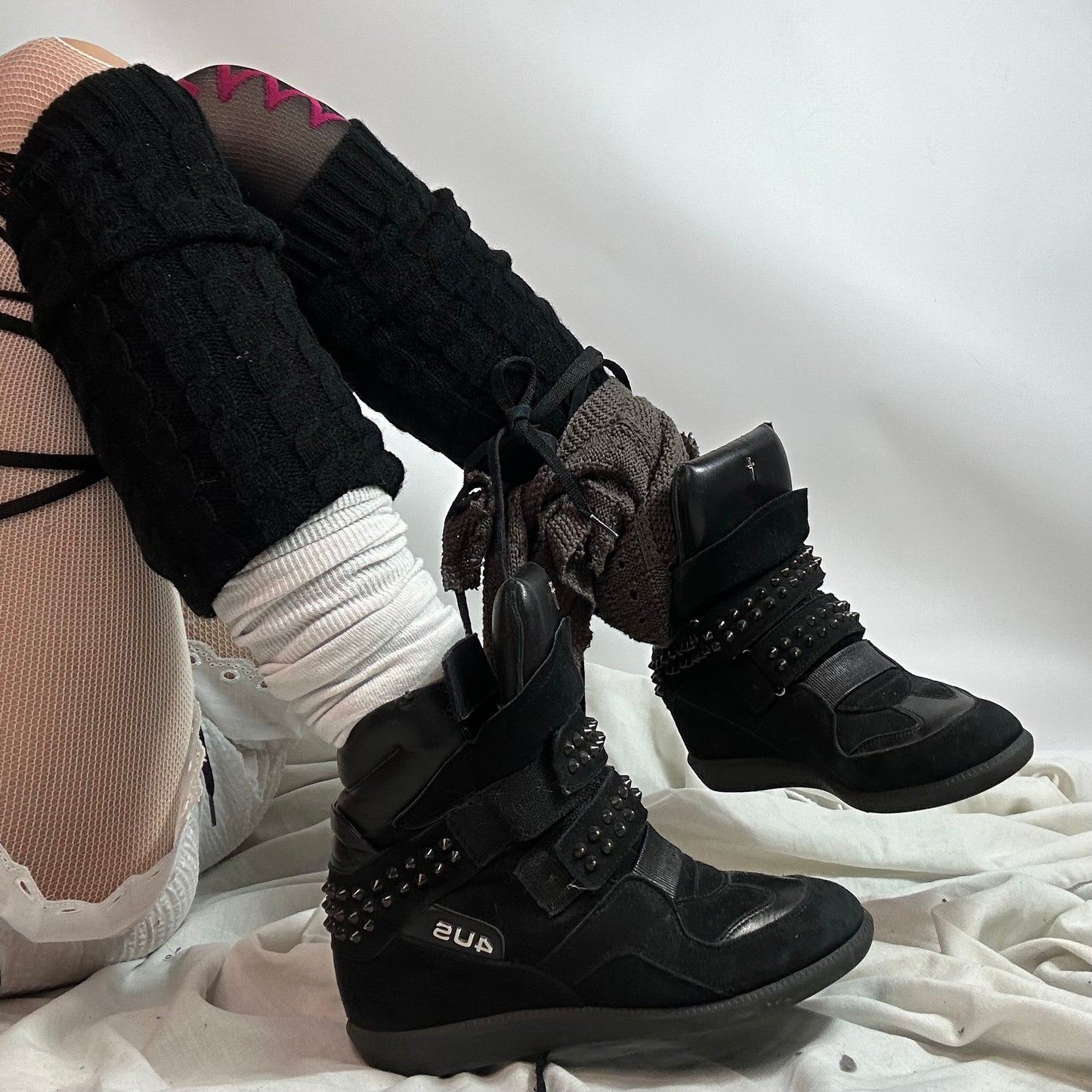 Paciotti Studded Wedge Sneakers 37