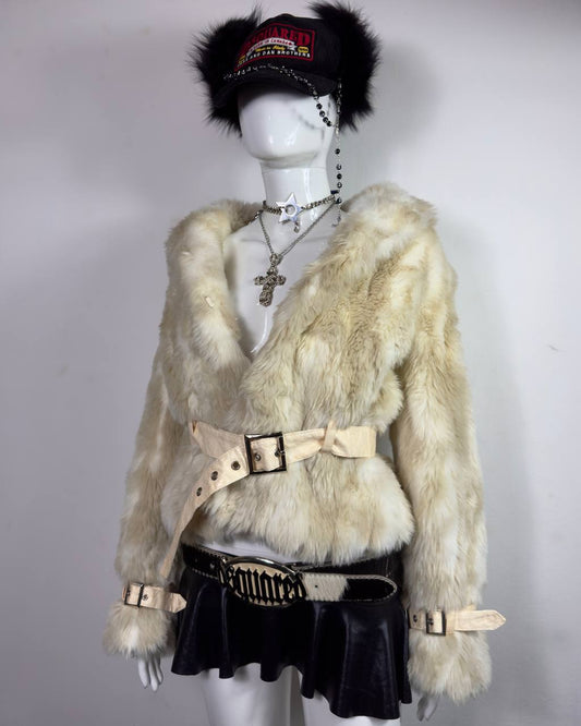Vintage FAUX Fur Jacket XS/M