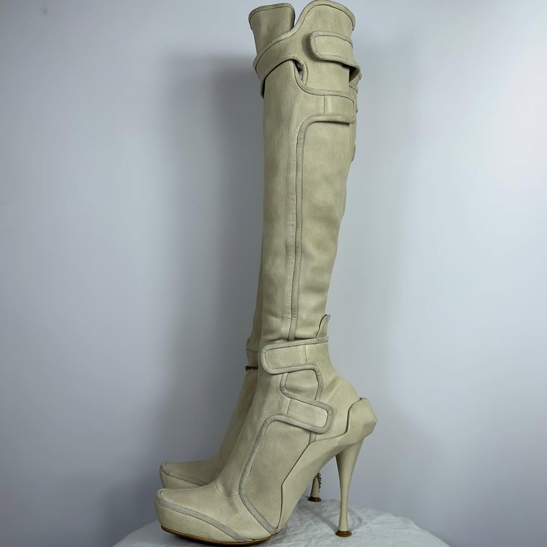 Celine FW 2008 Runway Leather Moto Boots — 38.5/39