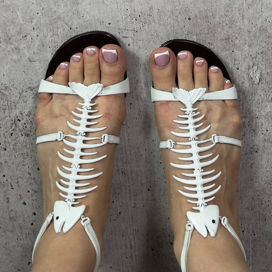 Giuseppe Zanotti Fishbone Flat Sandals 40