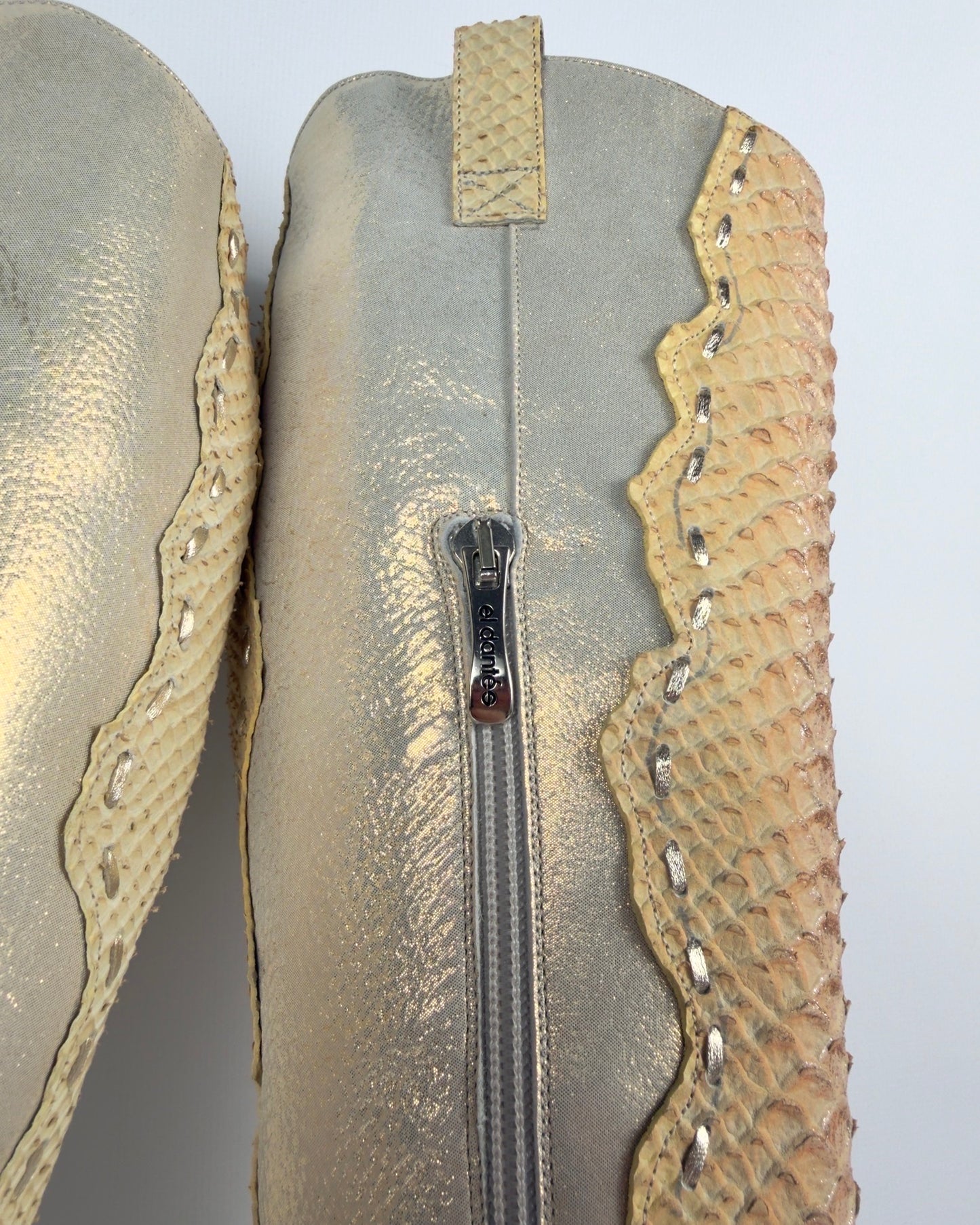El Dante’s Couture Vintage Python Boots — 38/39