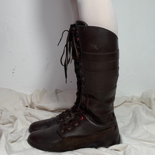Puma Vintage Knee High Boxing Boots 37.5/38.5