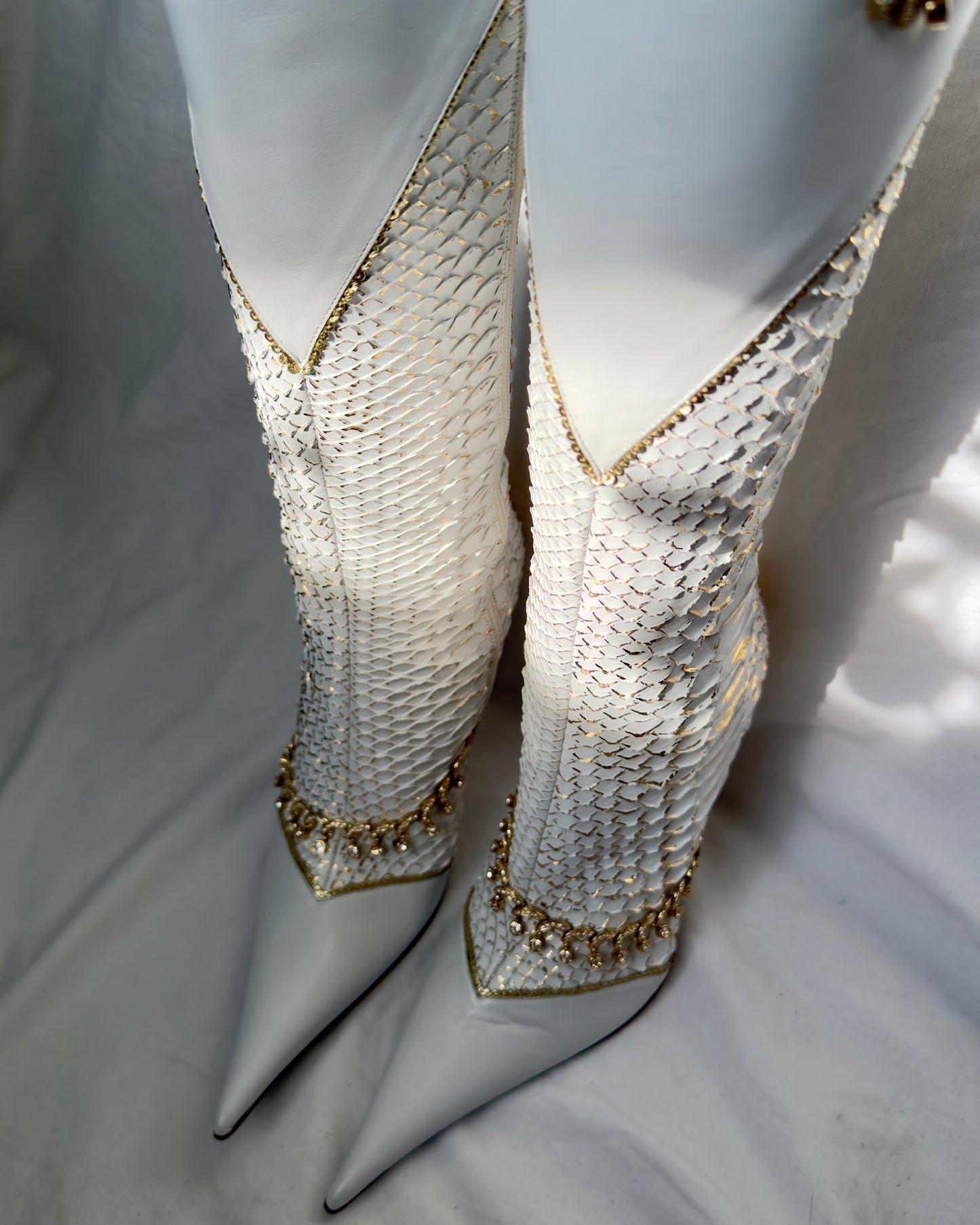 Hamlet Couture Italian Python Boots — 37/38 & 38/39