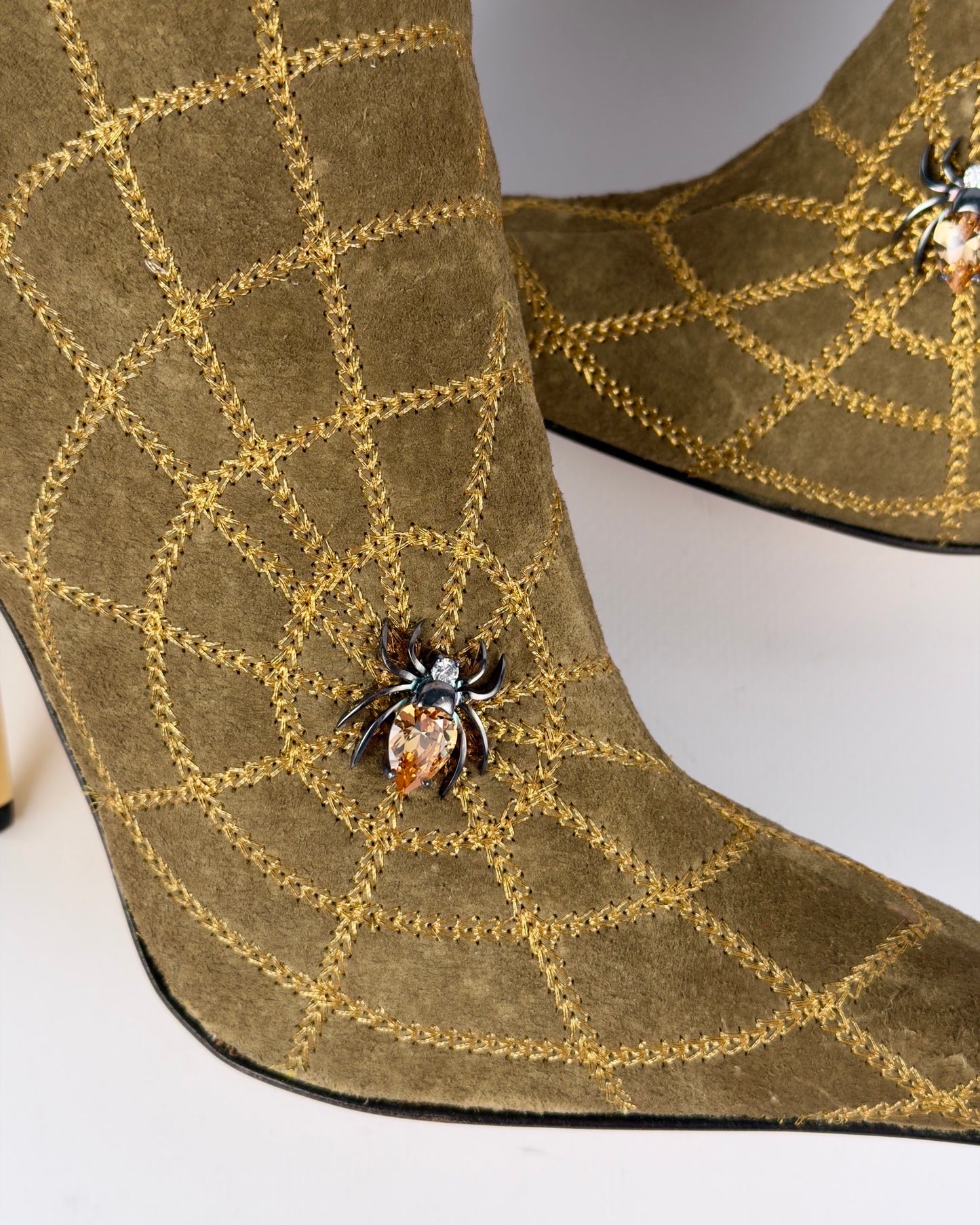 Hamlet Couture Italian Vintage Spiderweb Boots — 39/39.5