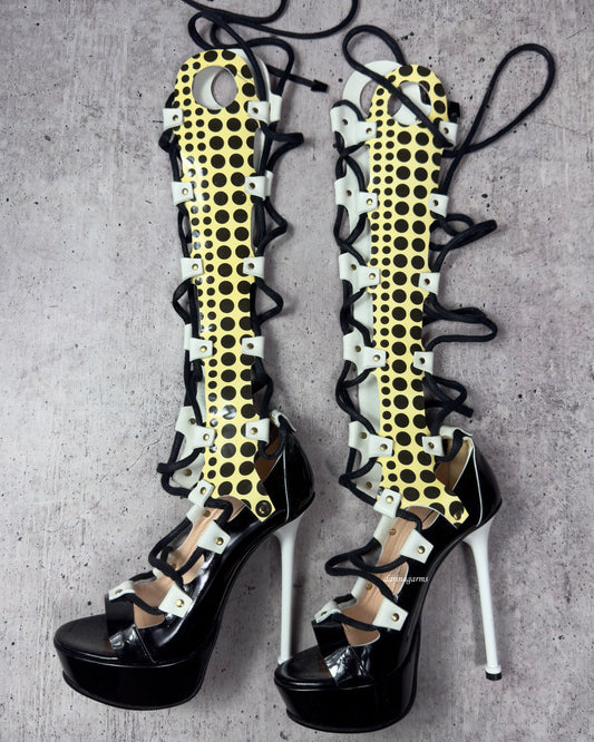 Versace Resort 2010/2011 Polka Dot Gladiator Boots - 36/37 (like new + box)