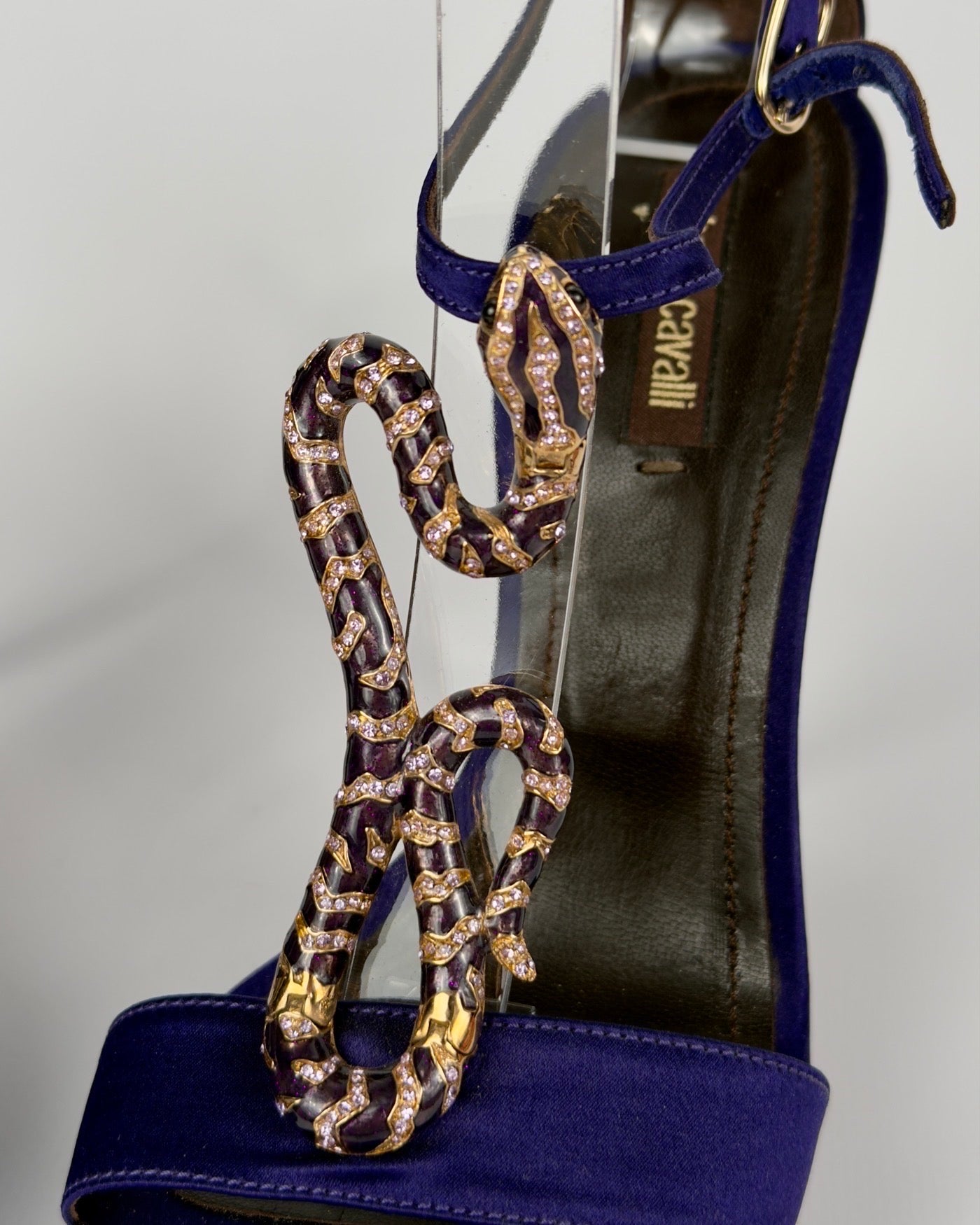 Roberto Cavalli Snake Heels — 38