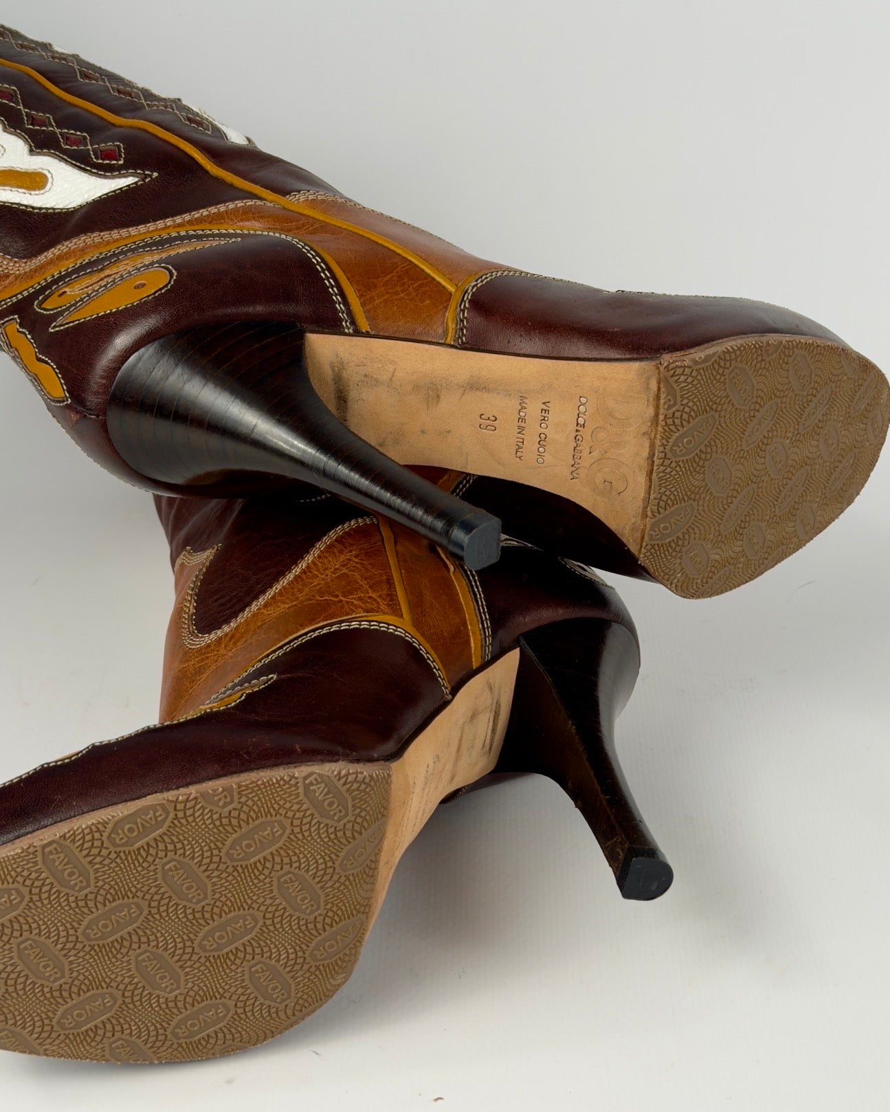D&G SS04 Cowboy Butterfly Boots — 39